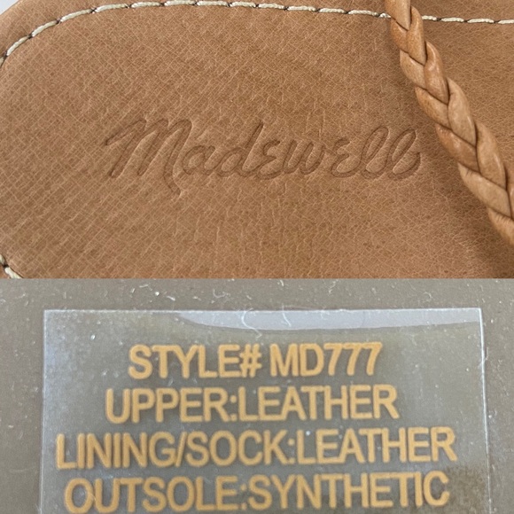 Madewell ‘The Kathryn’ Espadrille Slide Sandal in Leather in Amber Brown NWT - Picture 12 of 13